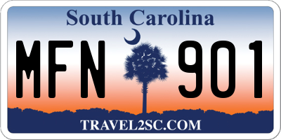 SC license plate MFN901