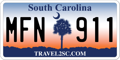 SC license plate MFN911