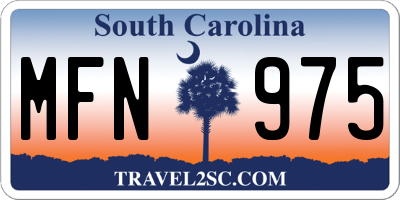 SC license plate MFN975