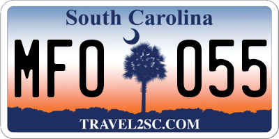 SC license plate MFO055