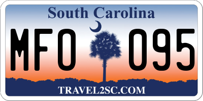 SC license plate MFO095