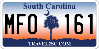 SC license plate MFO161
