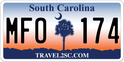 SC license plate MFO174