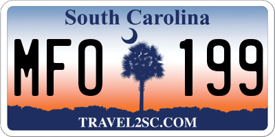 SC license plate MFO199