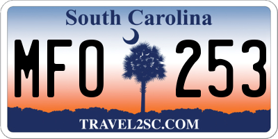 SC license plate MFO253