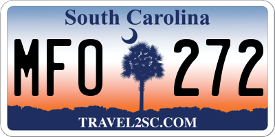 SC license plate MFO272