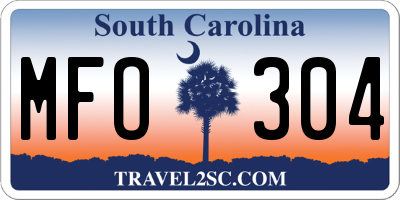 SC license plate MFO304