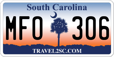 SC license plate MFO306