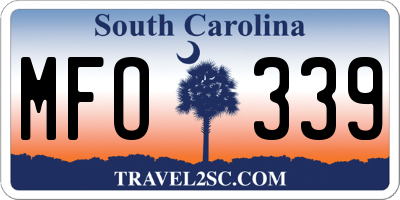 SC license plate MFO339