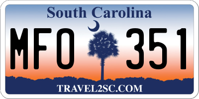 SC license plate MFO351