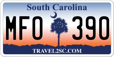 SC license plate MFO390