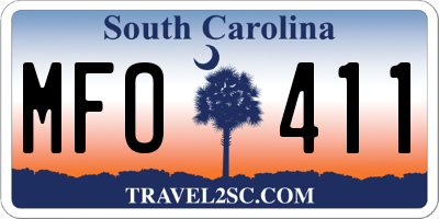 SC license plate MFO411