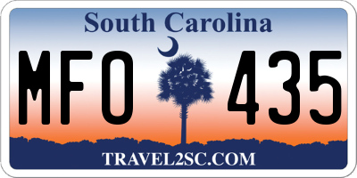 SC license plate MFO435