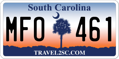 SC license plate MFO461