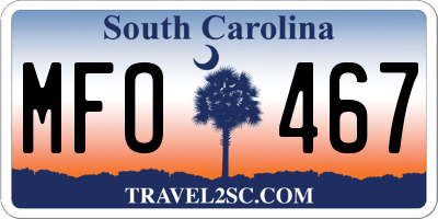 SC license plate MFO467