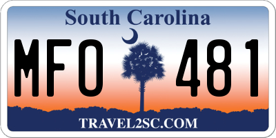 SC license plate MFO481