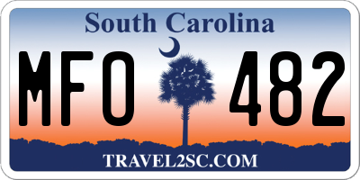 SC license plate MFO482