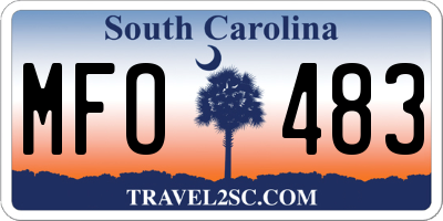 SC license plate MFO483