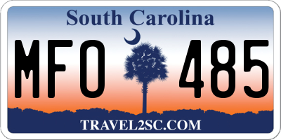 SC license plate MFO485