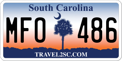 SC license plate MFO486