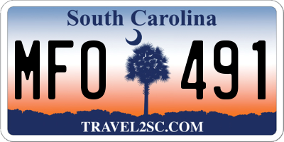 SC license plate MFO491