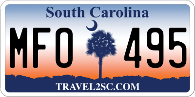 SC license plate MFO495