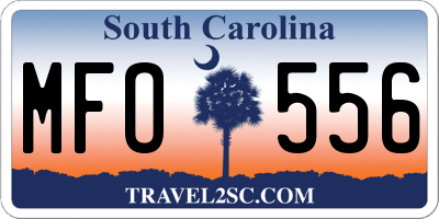 SC license plate MFO556