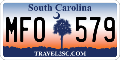 SC license plate MFO579