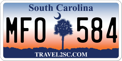 SC license plate MFO584