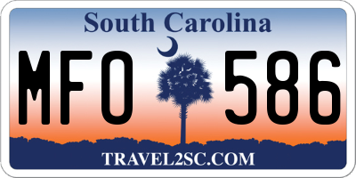 SC license plate MFO586