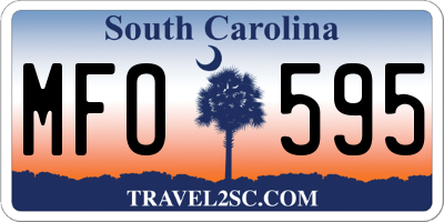 SC license plate MFO595