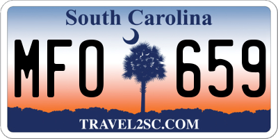 SC license plate MFO659