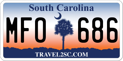 SC license plate MFO686