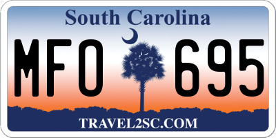 SC license plate MFO695