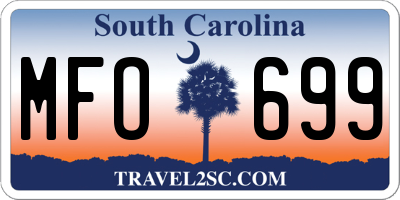 SC license plate MFO699