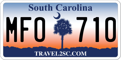 SC license plate MFO710