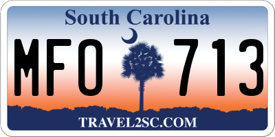 SC license plate MFO713