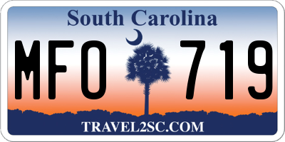 SC license plate MFO719