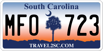 SC license plate MFO723