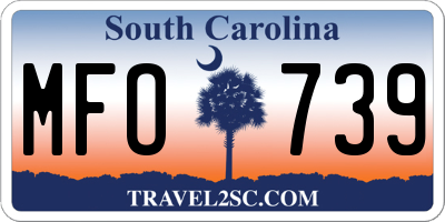 SC license plate MFO739