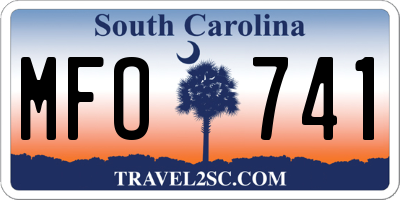 SC license plate MFO741