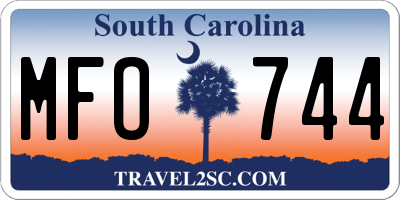 SC license plate MFO744