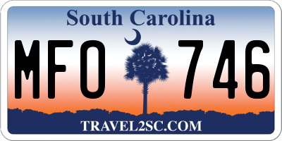 SC license plate MFO746