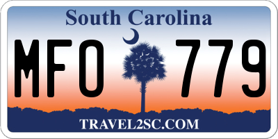 SC license plate MFO779