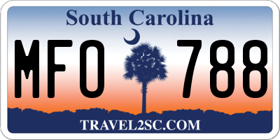 SC license plate MFO788