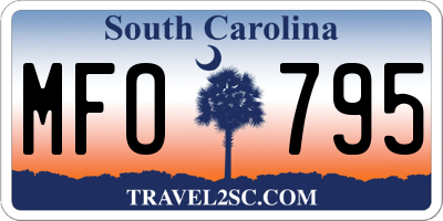 SC license plate MFO795