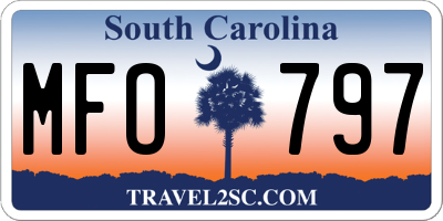 SC license plate MFO797