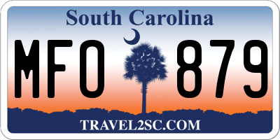 SC license plate MFO879