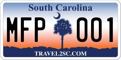 SC license plate MFP001