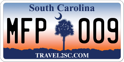 SC license plate MFP009